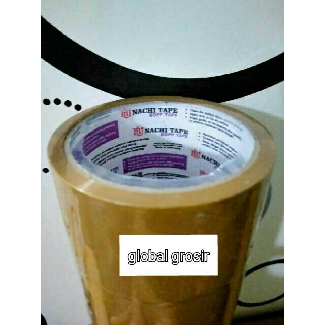 

Lakban coklat nachi tape packing 50 yard