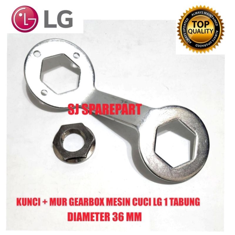 KUNCI GEARBOX + MUR GEARBOX MESIN CUCI LG / TOP LOADING 36MM