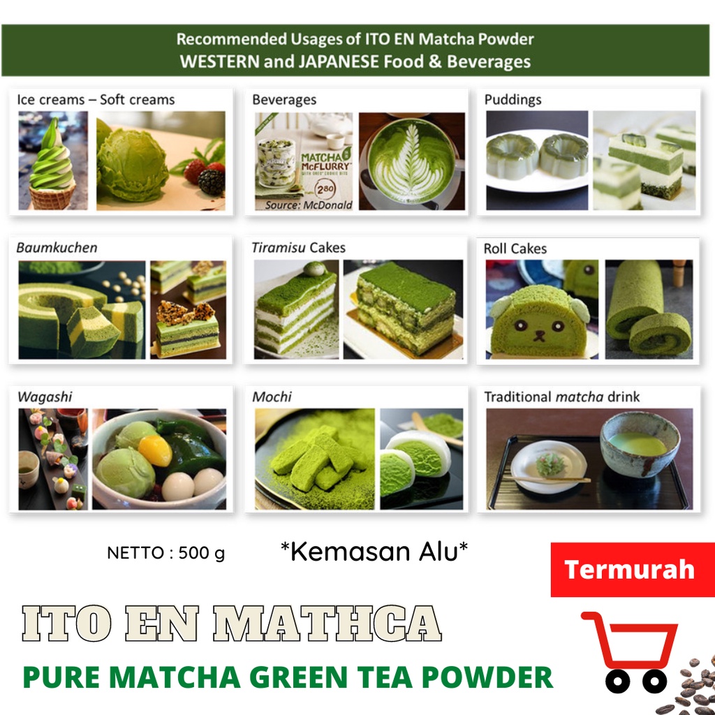 PURE MATCHA GREEN TEA POWDER ITO EN 500gr