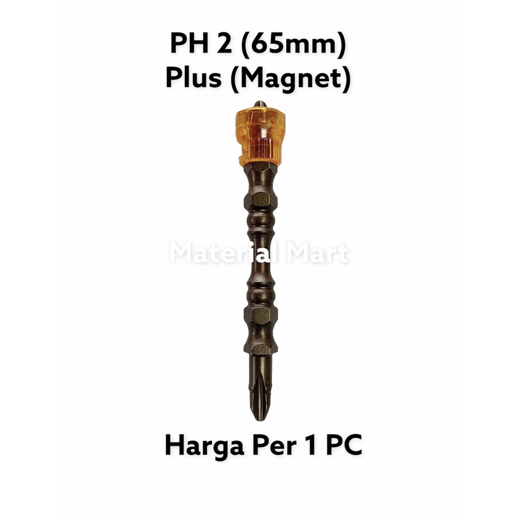 Mata Obeng Gipsum PH2 65MM | Screwdriver Gypsum Magnet 65 MM PH 2 | Material Mart