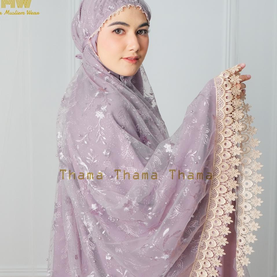 [KODE Q9724] Mukena Dewasa Sutra Brokat Mewah