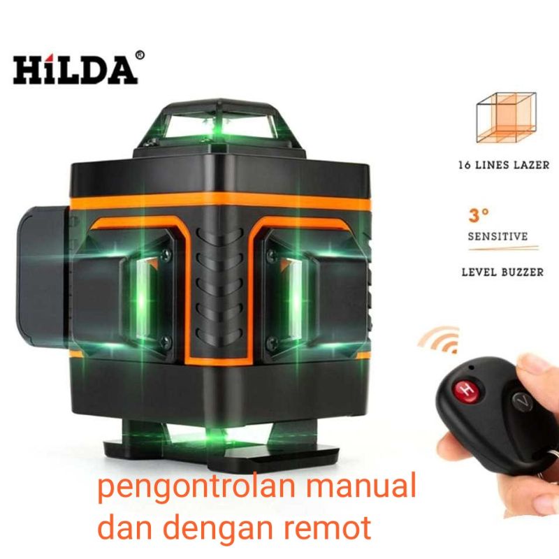 mesin self leveling 16 line laser 4D dengan remot dan manual