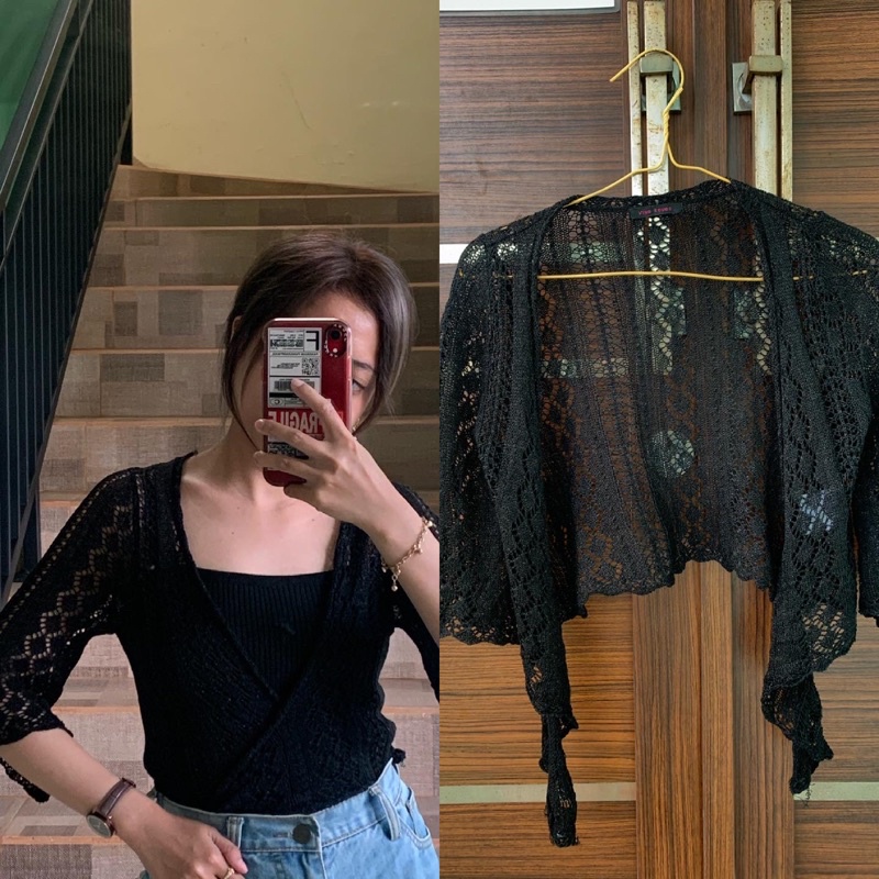Preloved Cardigan Rajut VINO ROUGE Hitam