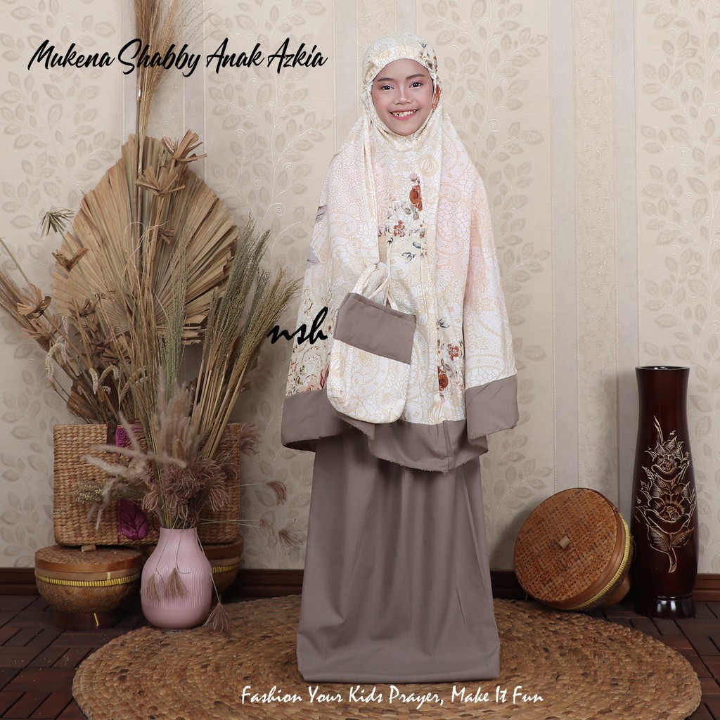[𝓷𝓼𝓱] Mukena Anak Katun Shabby Azkia dan motif lainya-6