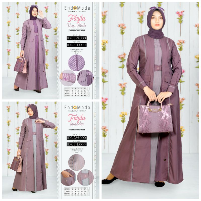 GAMIS ENDOMODA FAZILA DRESS FAZILA ORIGINAL TERBARU
