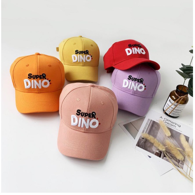 kiddiwear TOPI BASEBALL ANAK SUPER DINO - TOPI BORDIR TOPI ANAK SUPER DINOSAURUS TP22