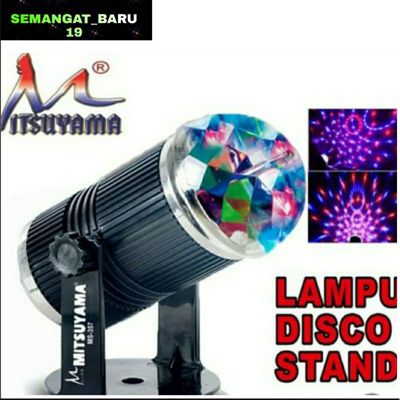 Lampu Disco Stand Sensor Suara Mitsuyama MS 357/ Lampu Disko Party Light / Lampu Hias Disco