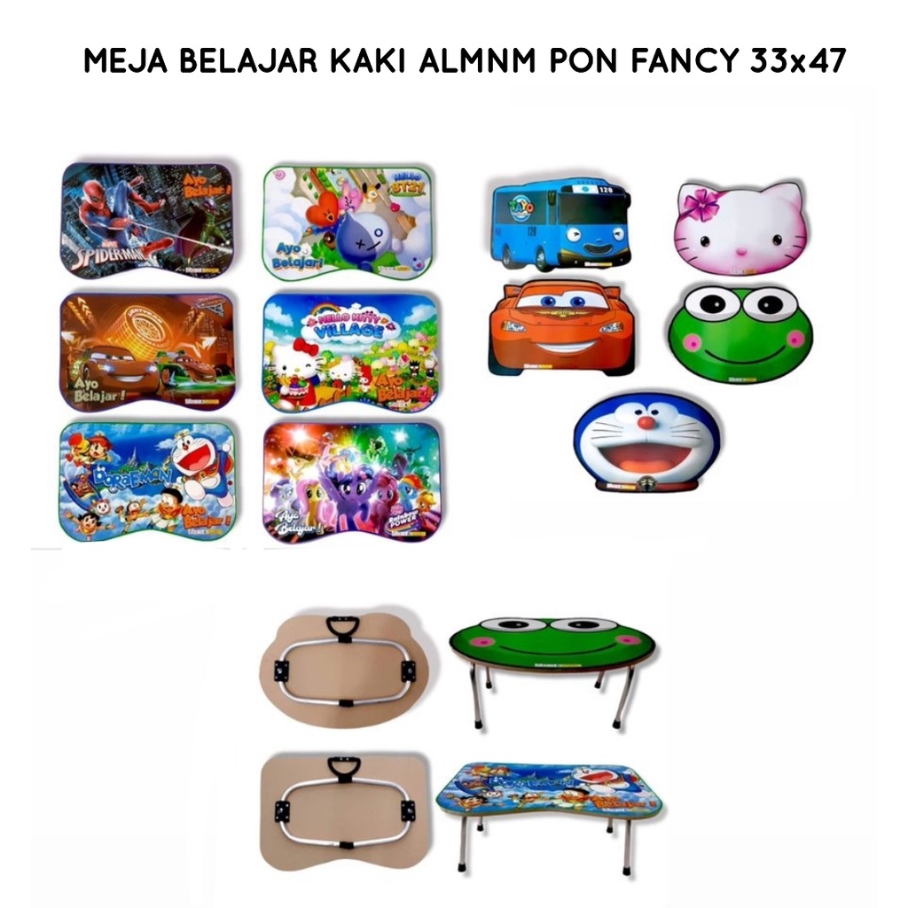 

Meja Belajar Kaki Aluminum Pon Fancy 33x47