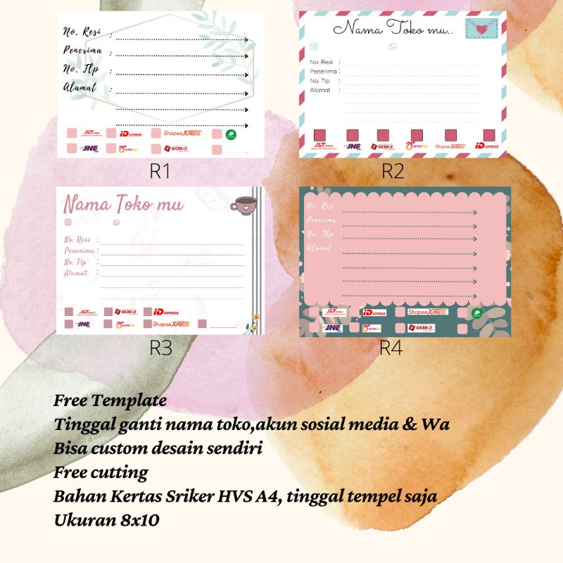 

(TERMURAH) Label Pengiriman Olshop Label Resi