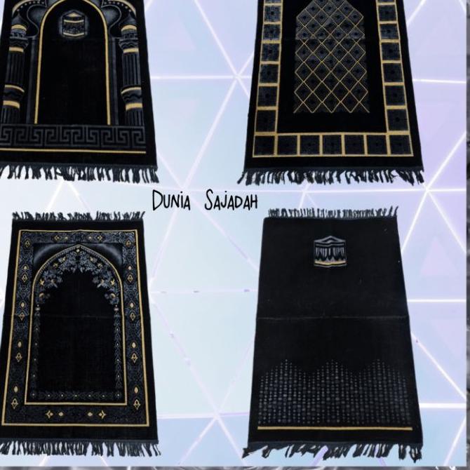 ☆ Sajadah Turkey Tebal Hitam / Sajadah Turki Hitam / Sajadah Besar Hitam ☜