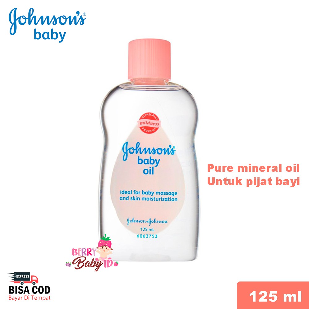 Johnson's Baby Oil 125 ml Minyak Pijat Bayi 125ml Berry Mart