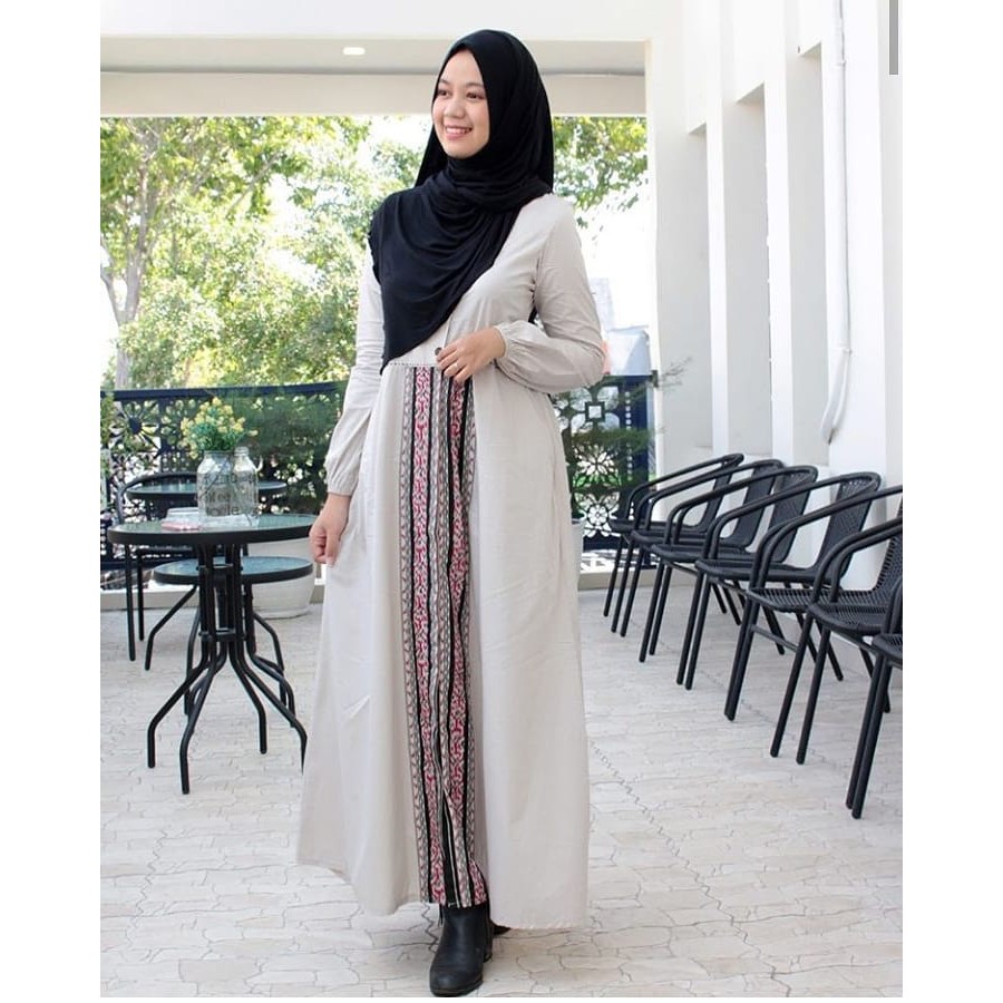 Gamis Dannis Terbaru Adem Bagus  dan Nyaman Dannis Abaya Tenun A429