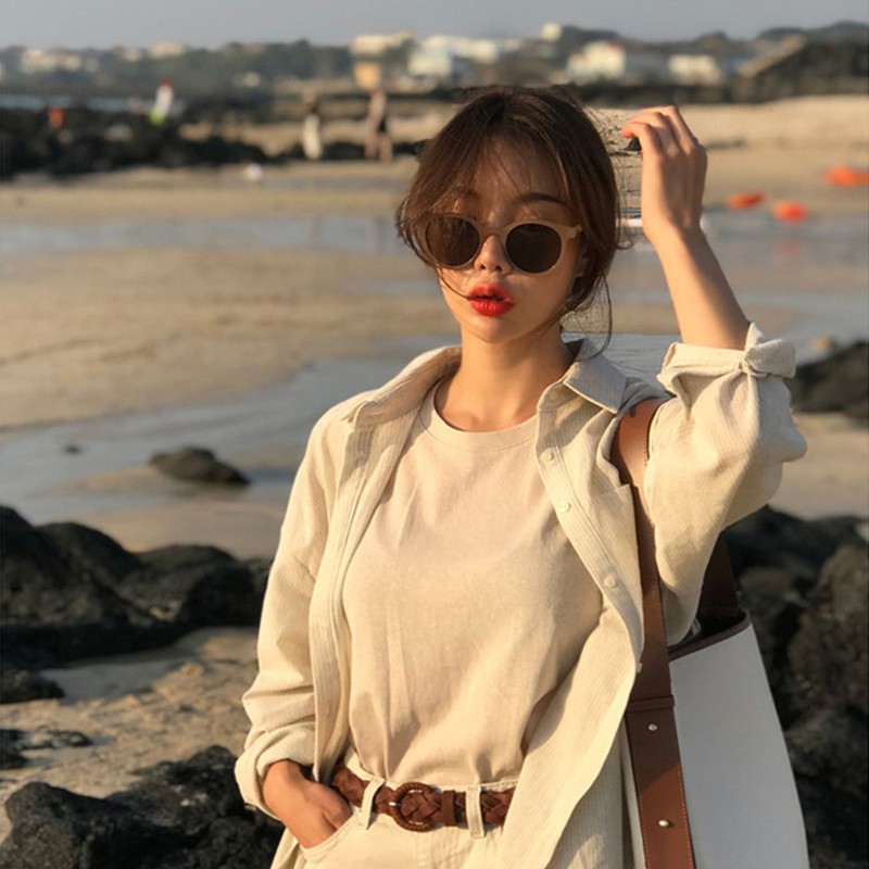 ✨Bayar di Tempat✨Kacamata Hitam 2020 Korean Ulzzang Triangle Vintage Cat Eye Sunglasses Women Men