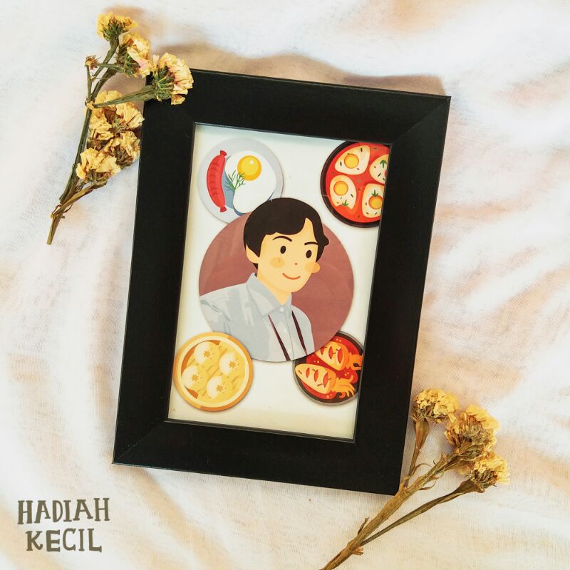

Hadiah Custom / Hadiah Wisuda / Hadiah Ulang Tahun / DIY (Basic Frame Cute Illustration)