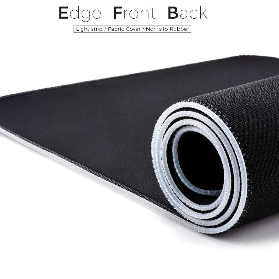 HOT SALE ISKU Mouse Pad Gaming LED RGB XL/Desk Mat Anti Slip high precision ukuran besar/Alas keyboa