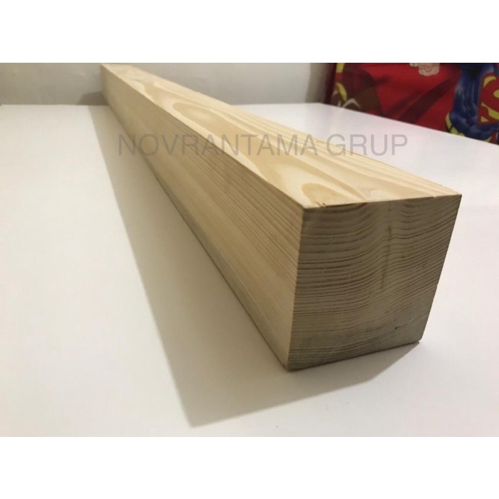 Balok Kayu Jati Belanda 10x10cm panjang 100cm balok pinus jati belanda