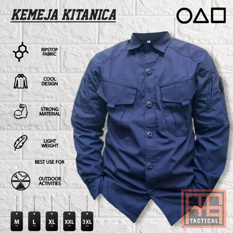 Kemeja Semi Parka / Kemeja Tactical Kitanica / Kemeja Outdoor / Kemeja Lapangan