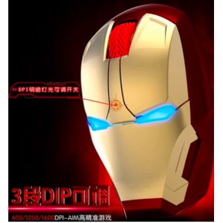 TaffWare Mouse Wireless Optical Iron Man 2.4Ghz 1600 DPI