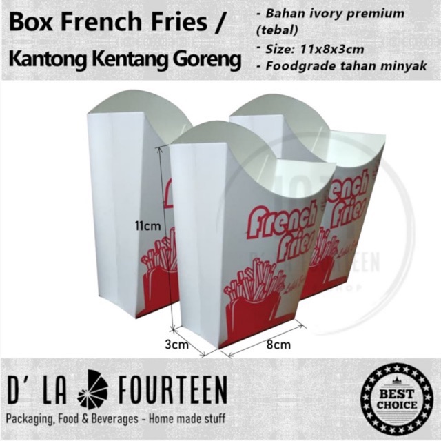 

Dus Kentang French Fries Foodgrade Murah