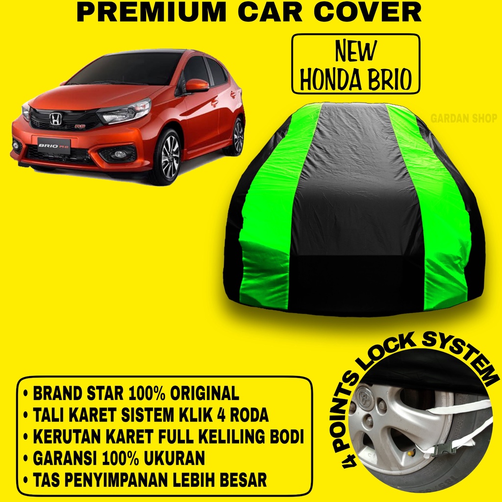 Body Cover NEW HONDA BRIO Sarung Strip HIJAU Penutup Pelindung Bodi Mobil New Honda Brio PREMIUM