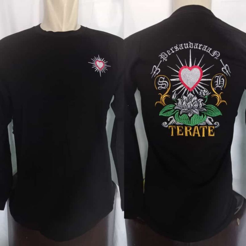 Kaos Bordir PSHT Lengan Panjang  - Kaos Terate Bordir - Kaos PSHT Terbaru  - Kaos SH Terate