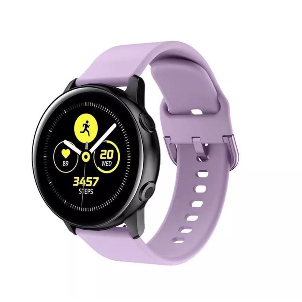 Strap Silicone Samsung Galaxy watch 3 4 5 41mm 42mm ACTIVE 1 2 Huawei Watch Gt 2 3 42mm Xiaomi Bip u pro Gts 1 2 Garmin Venu sq vivomove Haylou Ls02 Rs4 Eggel tempo 2 tali jam 20mm smartwatch