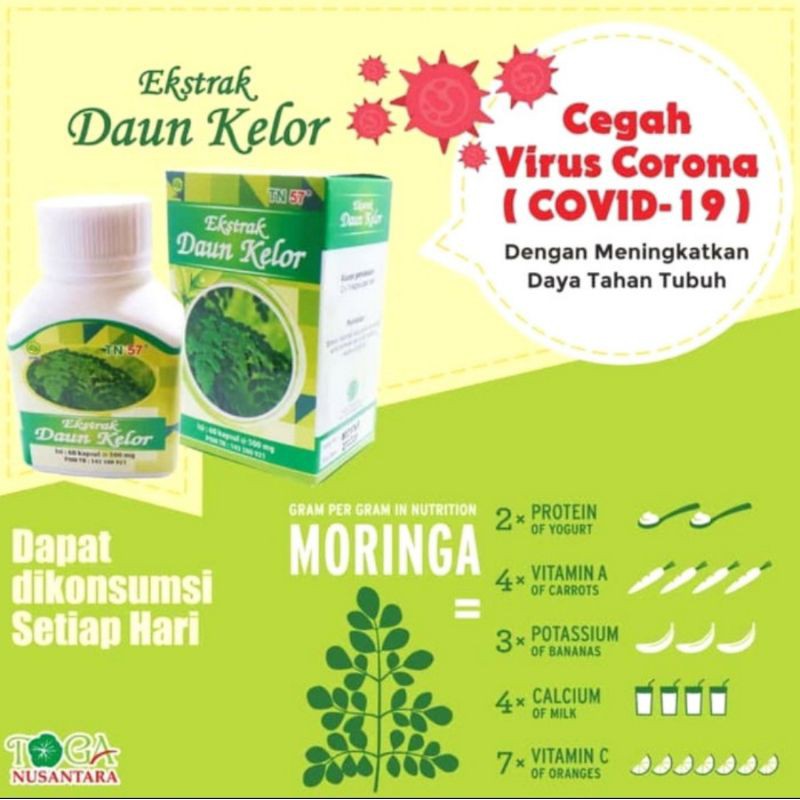 Kapsul Ekstrak Daun Kelor TN57 isi 60 kapsul