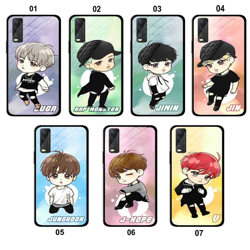 Softcase Kaca Glass Anime (SF106) Case Vivo Y20-Y12S Casing Hp Vivo Y20-Y12S Pelindung Hp Vivo