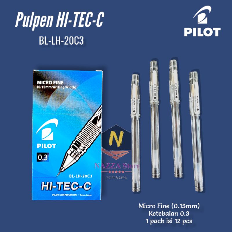 

HI-TECH-C Pulpen & Refill 0,3 mm makna 1 pcs