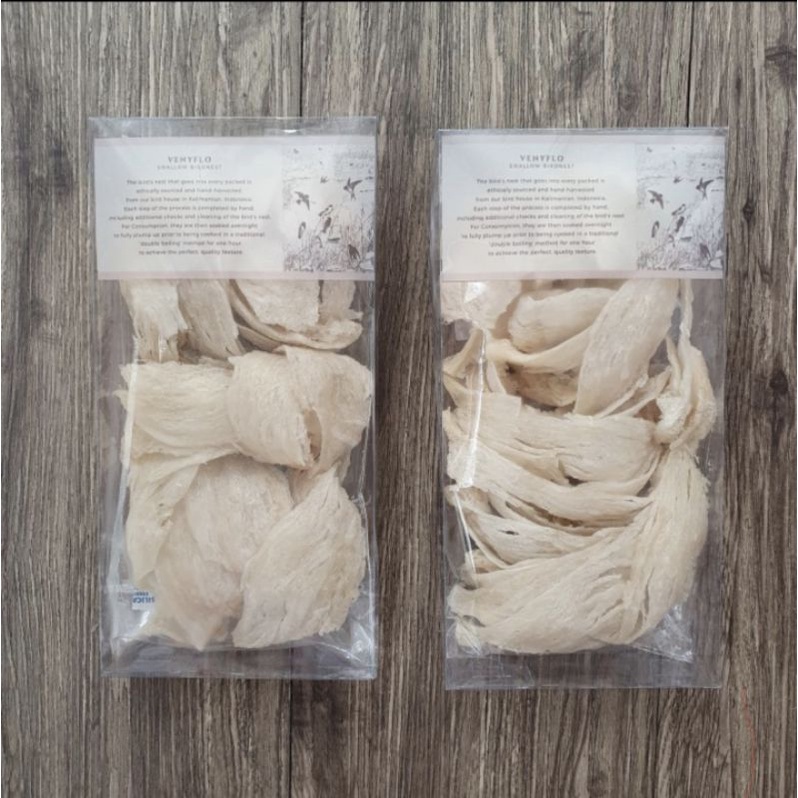 

Sarang Burung Walet Asli ( Semi Utuh 100gr ) Patah" Swallow Birdnest Original Kalimantan