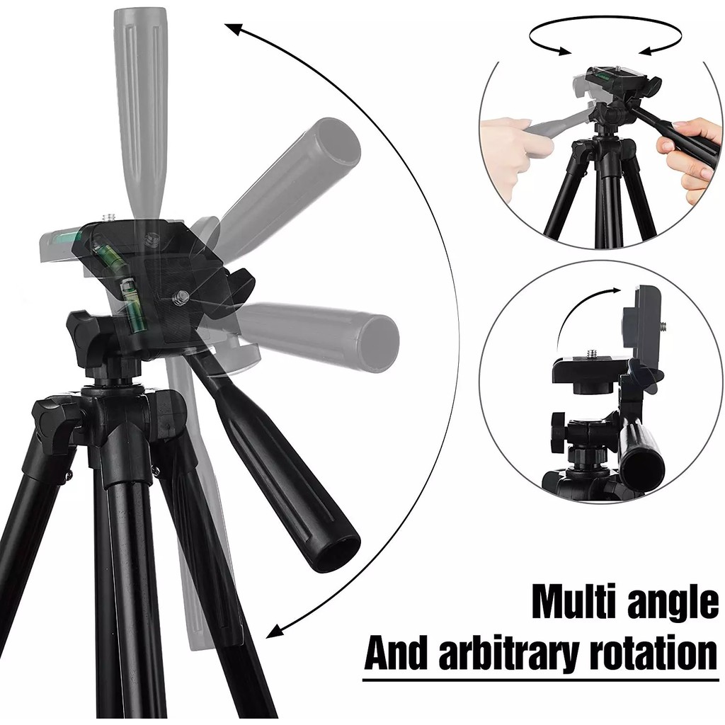 Tripod Hp - Smartphone Tripod Holder 1 Meter Aluminium Hitam 312