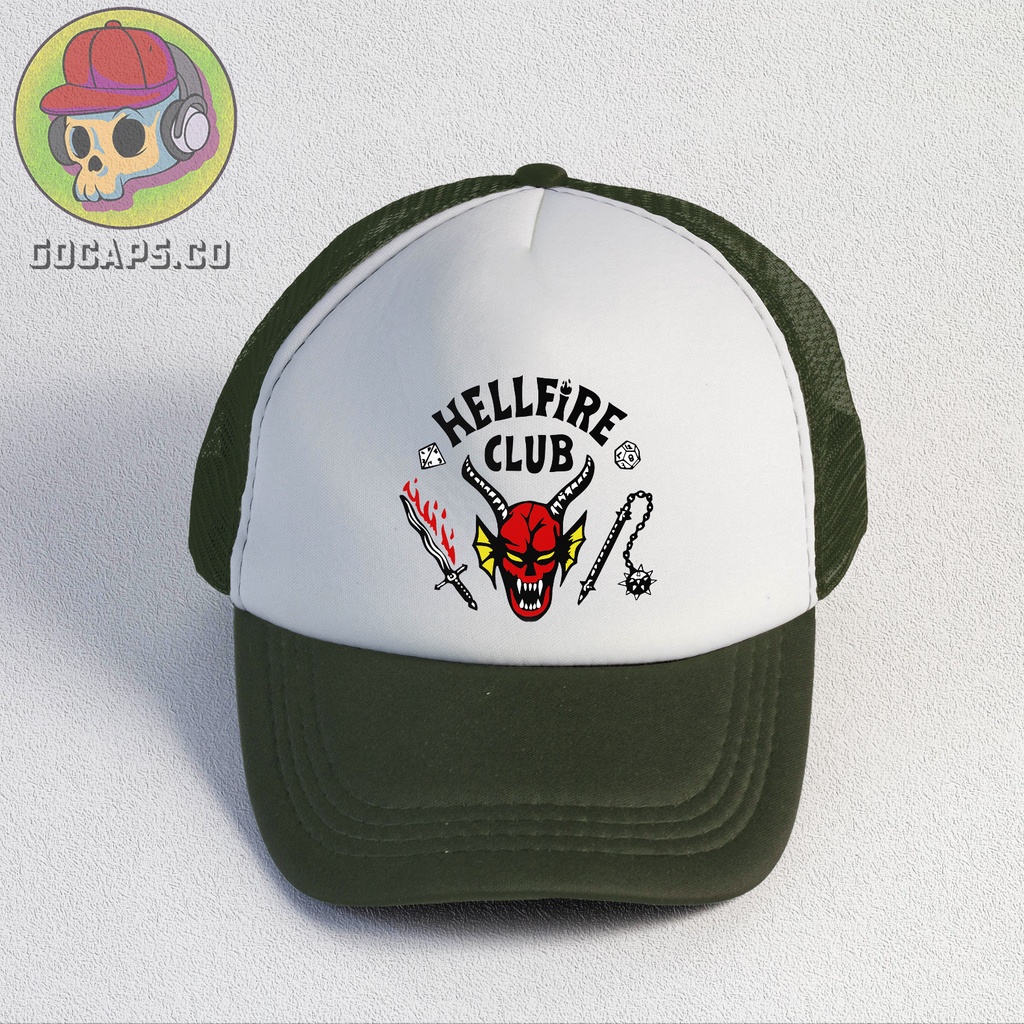 Hell Fire Club | Trucker Hat | Topi Pria | Trucker | Baseball | Brand | Topi Jaring | Gocaps