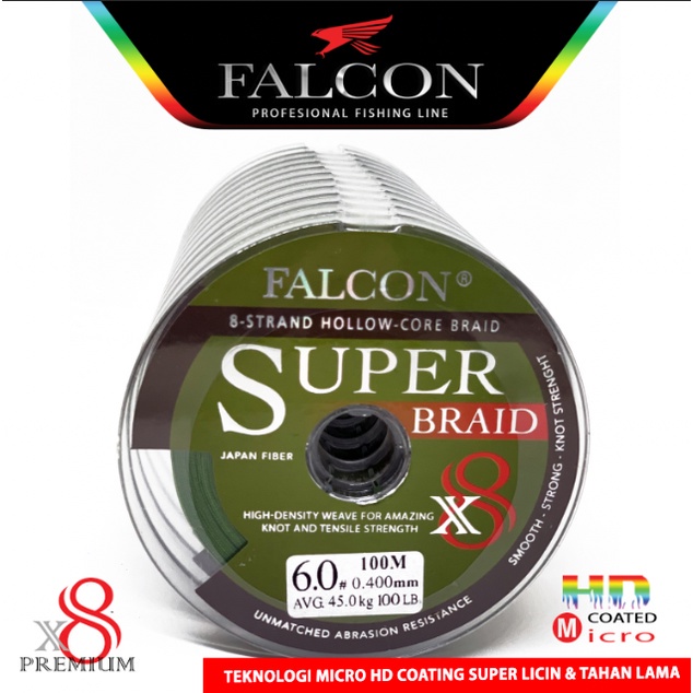 PE. FALCON SUPER BRAID X8 - 100m Conecting