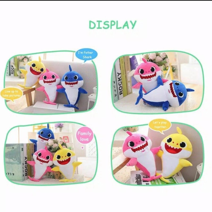 MOMBABY1 First - Boneka Hiu Bisa Nyanyi / Kado Mainan Anak Boneka Hiu