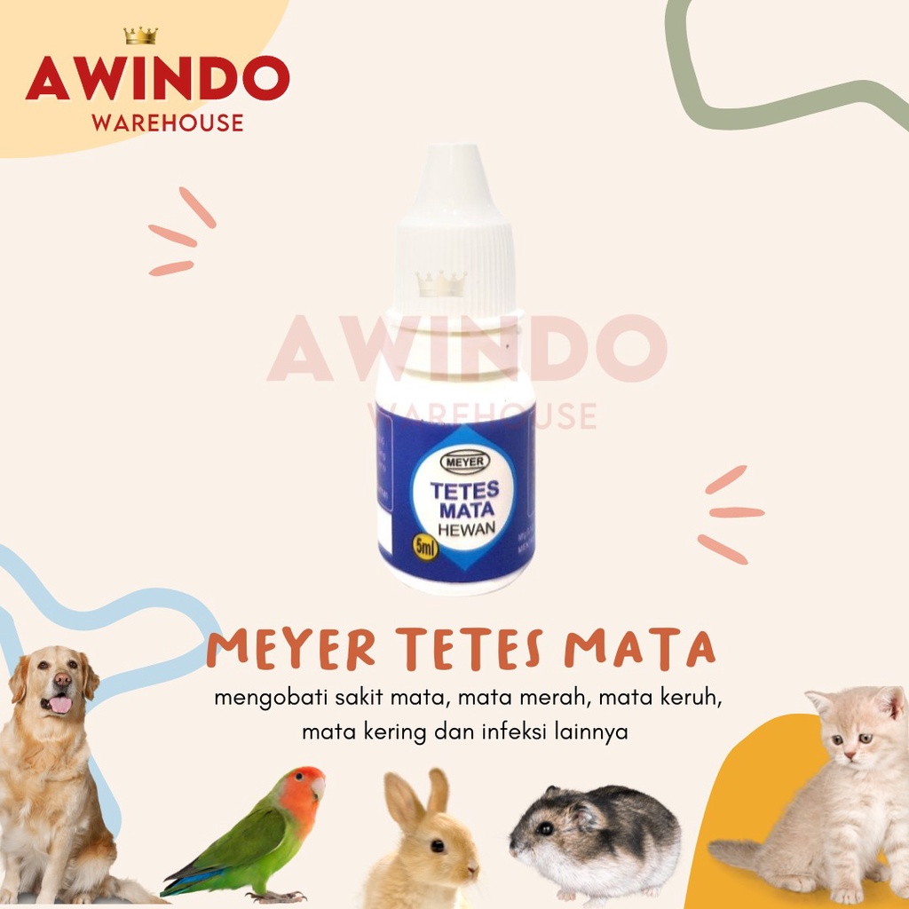 MEYER TETES MATA - Obat Tetes Mata Hewan Kucing Anjing Kelinci Burung