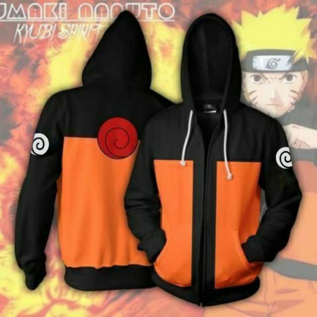 Jaket naruto shipuden hoodie dan shipuden non hoodie