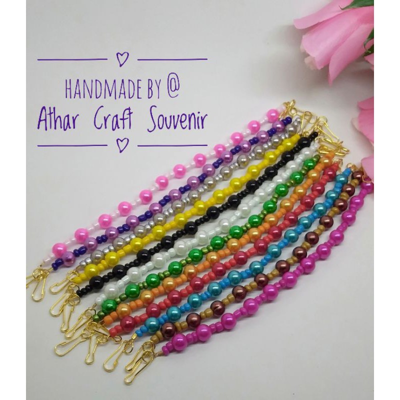 LUSINAN Konektor masker mutiara lusinan isi 12 pcs / Penyambung tali masker bisa COD