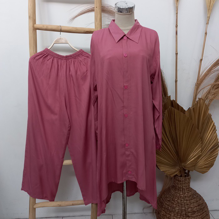 Bisa COD | Setelan Wanita Outer - Setelan Andin - Pakaian Wanita Terbaru Bahan Rayon Premium