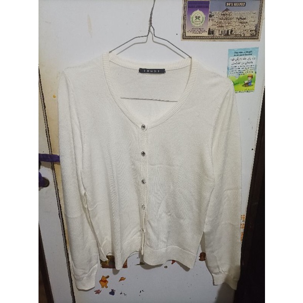 cardigan/putihgading/sizeM/rajut/brand/INGNI