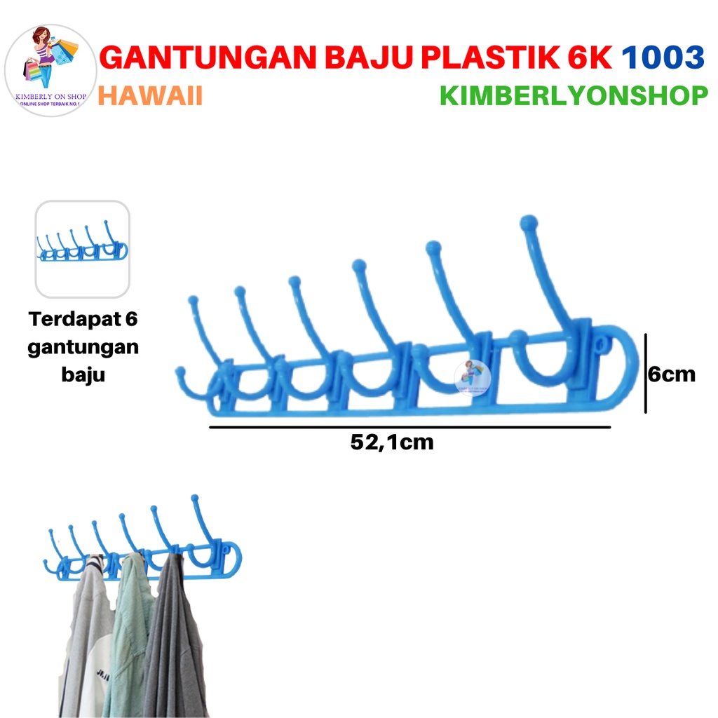 Gantungan Baju Clothes Hanger 6 K 1003 Hawaii