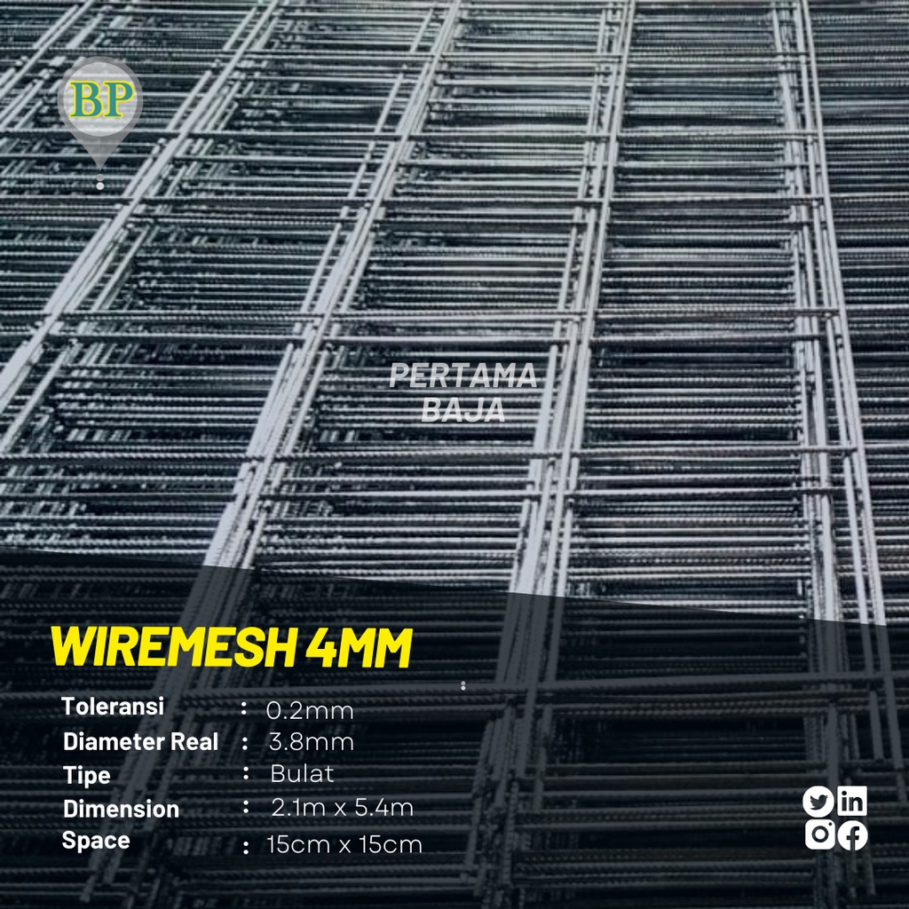 Wiremesh M4 2.1x5.4m 4mm