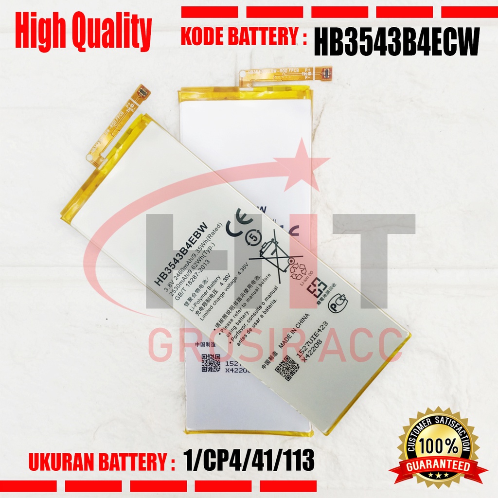 Baterai Battery HB3543B4EBW For Huawei Ascend P7