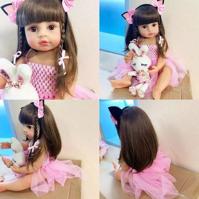 Boneka Bayi Reborn Full Silikon Bisa Mandi 55 cm Premium Realistis Original