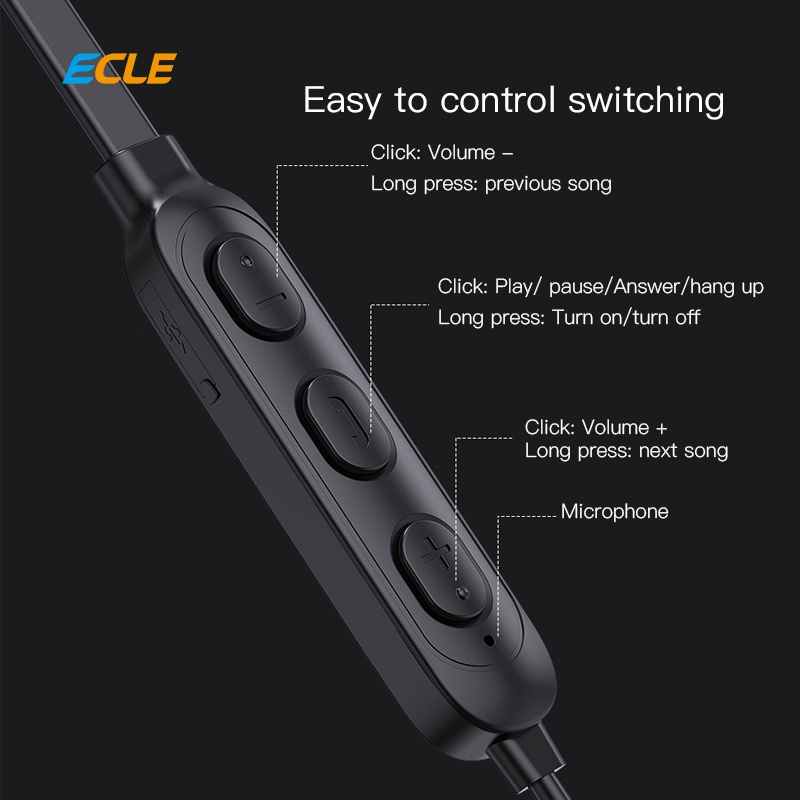 (NEW) Wireless Sports Earphones Sweatproof/Headset Bluetooth 5.1 Neckband Stereo with Magnetic Buds