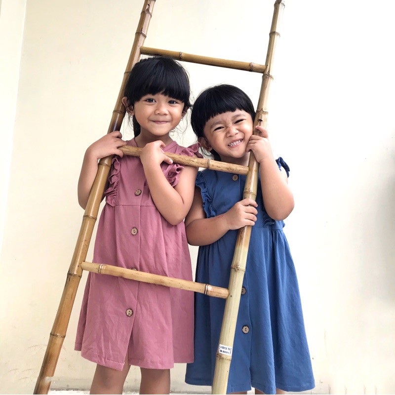 Baju Dress Anak Perempuan Umur 2-5 tahun Adara Bahan Kaos Premium