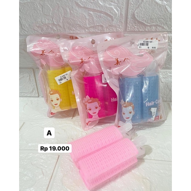 HAIR ROLLER/ ROLL RAMBUT VELCRO BESAR PONI/BANGS