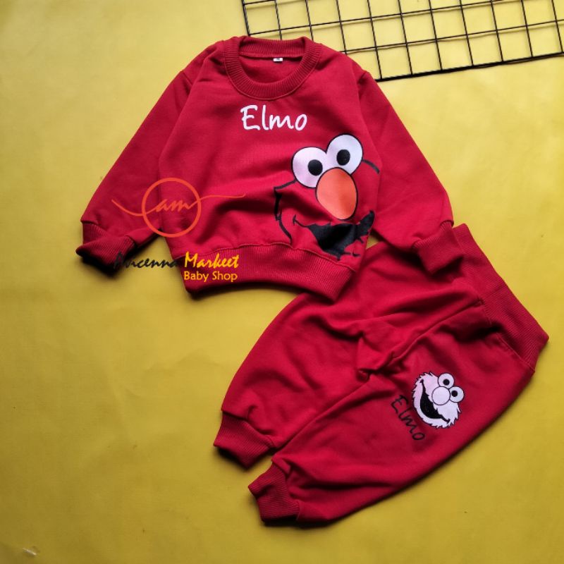 setelan sweater mantel fleece anak 1-3 tahun