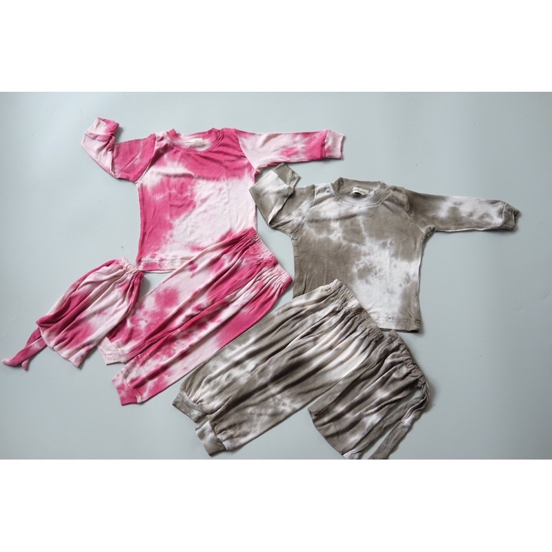 Pyjamas Ribs CAMEEL Tiedye include tas kecil (pouch)