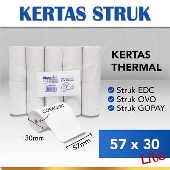 

KERTAS STRUK THERMAL EDC BLUEPRINT LITE 57x30 57 x 30 MM 1 Roll