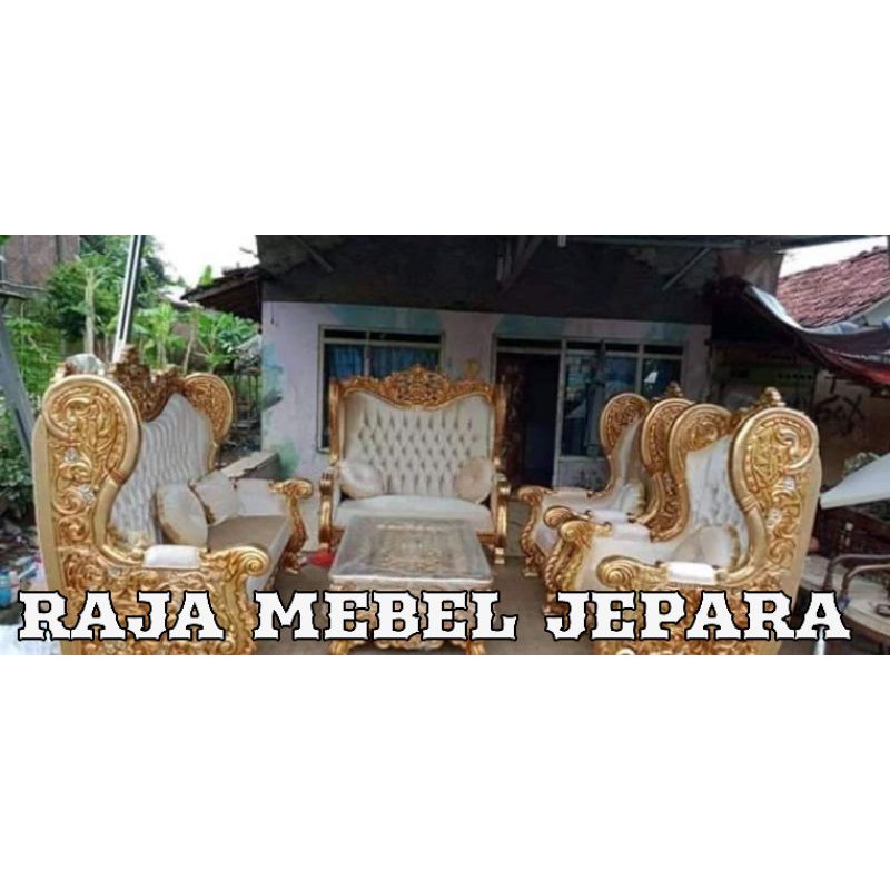 kursi tamu sofa mewah full ukiran kayu jati, kursi tamu mewah furniture jepara